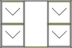 illustration of an aluminium casement window configuration